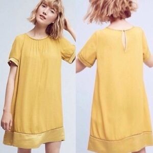 Maeve Anthropologie Verdet Mustard Gold Swing
Mini Dress Shift-Size M